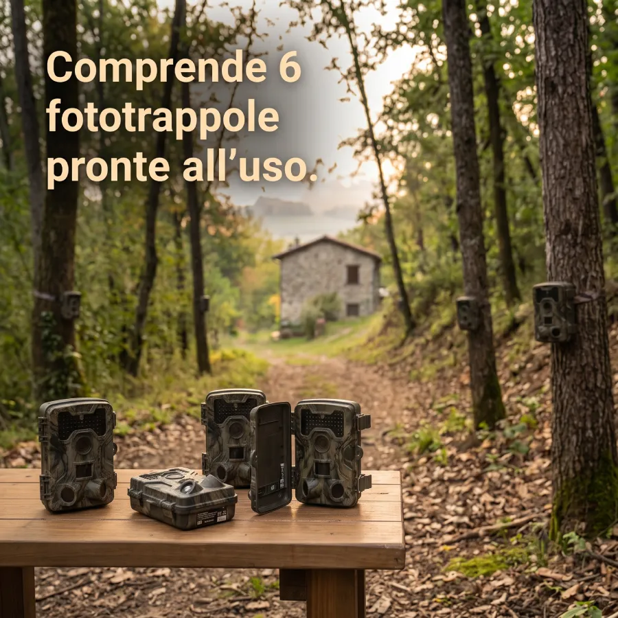 Contenuto del Kit con fototrappole